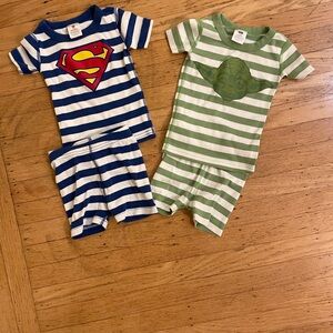 Hanna Andersson Striped Superman  and Yoda Pajama Sets